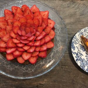 Tarte fraises pistache - Dînette Nantes